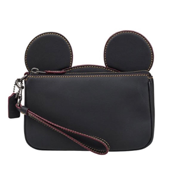 Coach Handbags - NWT Coach Mickey Mouse Ears Wristlet, Black